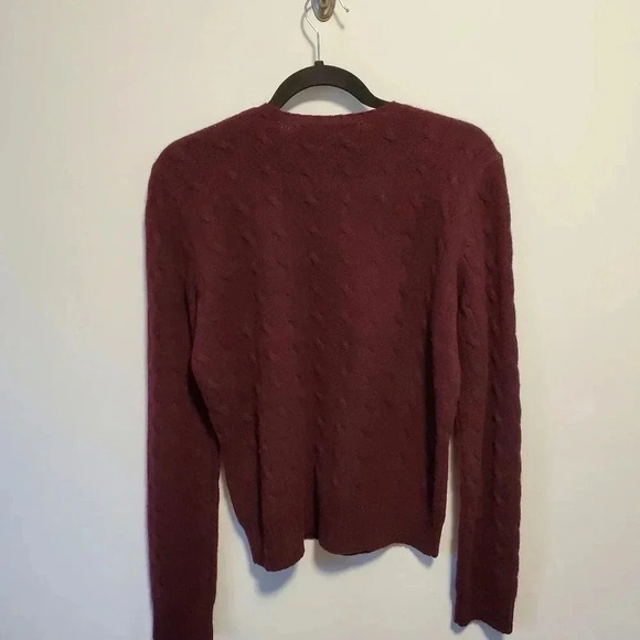 Ralph Lauren Cable-Knit Cashmere Sweater - plum - Picture 8 of 8